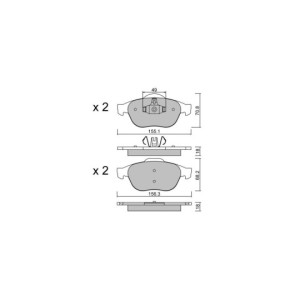 Pastiglie freno anteriori GT2i Club per RENAULT Grand Scenic II (JM0/1_) 2.0 16V Turbo (JM0W) 164cv 2004-04-01-