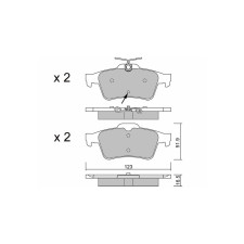 Bremsbeläge GT2i Club Hinten für PEUGEOT 508 I (8D_) 2.2 HDi 204cv 2010-11-01-2018-12-01