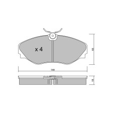 Plaquettes de frein GT2i Club Avant pour RENAULT Espace III (JE0_) 3.0 V6 (DE04, DE0T) 207cv 1996-11-01-2002-10-01