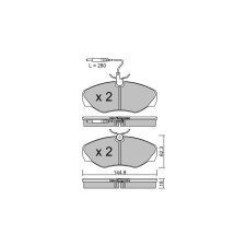 GT2i Club Front brake pads for RENAULT Espace III (JE0_) 3.0 V6 24V (JE0G, JE0R) 191cv 1996-11-01-2002-10-01