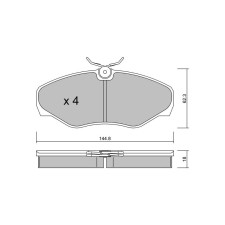Plaquettes de frein GT2i Club Avant pour RENAULT Espace III (JE0_) 3.0 V6 (DE04, DE0T) 207cv 1996-11-01-2002-10-01