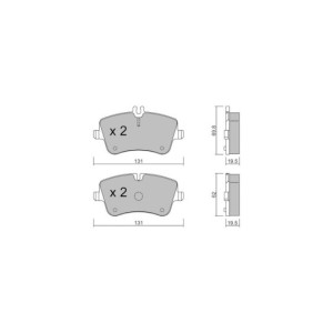 Plaquettes de frein GT2i Club Avant pour MERCEDES BENZ Classe C II Coupe (CL203) CLK 350 (209.456) 272cv 2000-01-01-2008-05-01