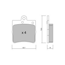 Plaquettes de frein GT2i Club Arrière pour MERCEDES BENZ CLK II (C209) 280 (171.454) 232cv 2002-06-01-2009-05-01