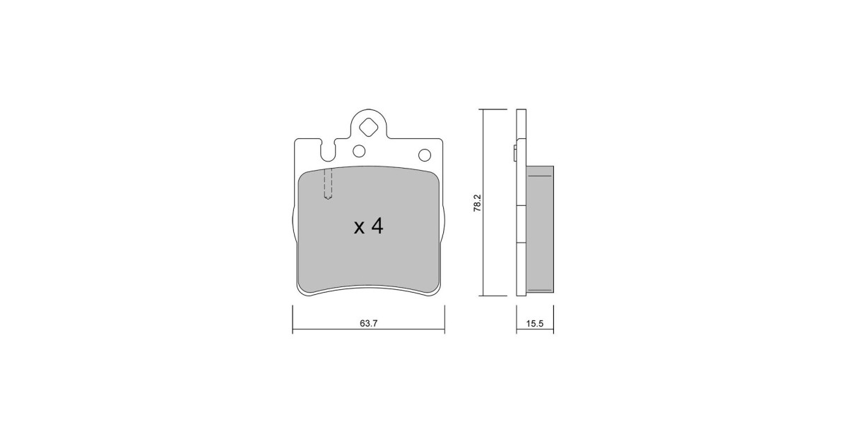 GT2i Club Rear brake pads for MERCEDES BENZ Classe C II (W203) C 32 AMG Kompressor (203.265) 354cv 2000-05-01-2007-02-01