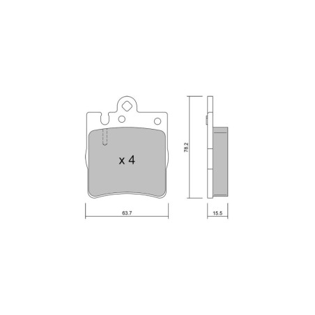 GT2i Club Rear brake pads for MERCEDES BENZ Classe C II (W203) C 32 AMG Kompressor (203.265) 354cv 2000-05-01-2007-02-01