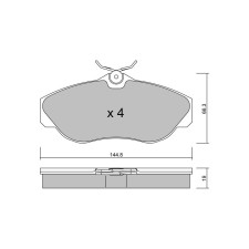 Plaquettes de frein GT2i Club Avant pour LAND ROVER Discovery II (L318) 4.6 4x4 229cv 1998-11-01-2004-09-01