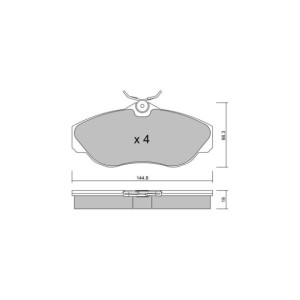 GT2i Club Front brake pads for LAND ROVER Discovery II (L318) 4.6 4x4 229cv 1998-11-01-2004-09-01