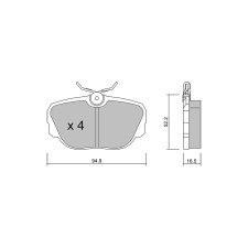 Bremsbeläge GT2i Club Hinten für LAND ROVER Discovery II (L318) 4.6 4x4 229cv 1998-11-01-2004-09-01