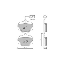 GT2i Club Rear brake pads for LAND ROVER Range Rover I 4.3 Vogue LSE 4x4 203cv 1969-10-01-1996-04-01