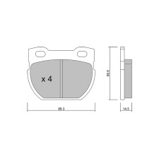Plaquettes de frein GT2i Club Avant pour LAND ROVER Defender I SW (L316) 2.8 4x4 191cv 1990-08-01-2016-02-01