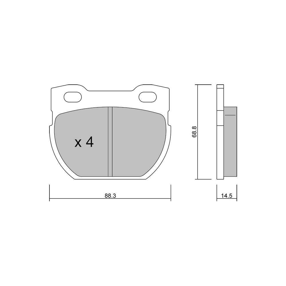 GT2i Club Front brake pads for LAND ROVER Defender I SW (L316) 2.8 4x4 191cv 1990-08-01-2016-02-01 - GT-PC3630 - 3666618585499