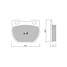 Pastiglie freno posteriori GT2i Club per LAND ROVER Defender I SW (L316) 2.8 4x4 191cv 1990-08-01-2016-02-01