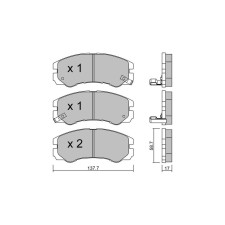 GT2i Club Front brake pads for OPEL Frontera A (U92) 3.5 V6 24V (UBS26D, UBS26G) 215cv 1992-03-01-1998-10-01