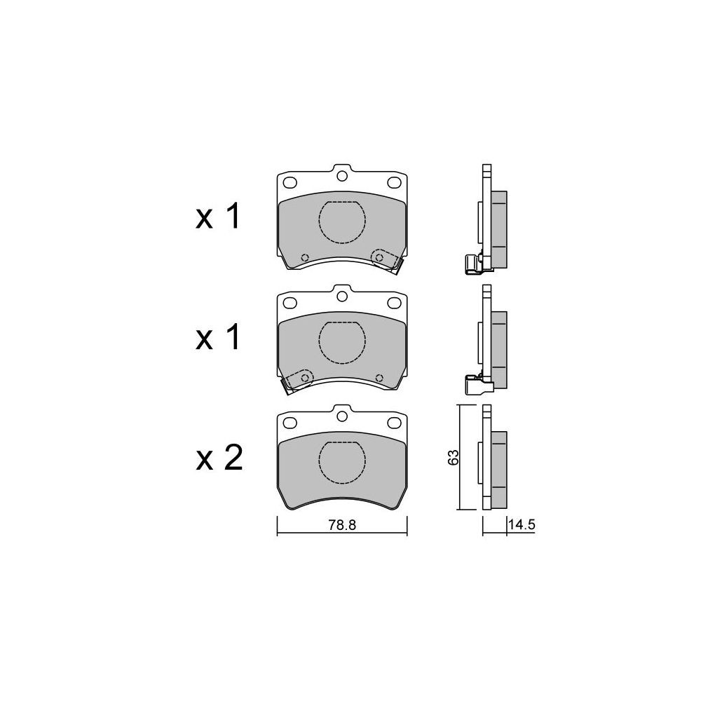 Pastiglie freno anteriori GT2i Club per MAZDA 121 I (DA) 2.0 CVVT 139cv 1976-01-01-1991-06-01 - GT-PC3790 - 3666618585604