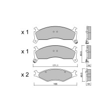 Plaquettes de frein GT2i Club Avant pour KIA Sportage I (K00) 2.0 i 16V 4WD 130cv 1994-04-01-2004-08-01