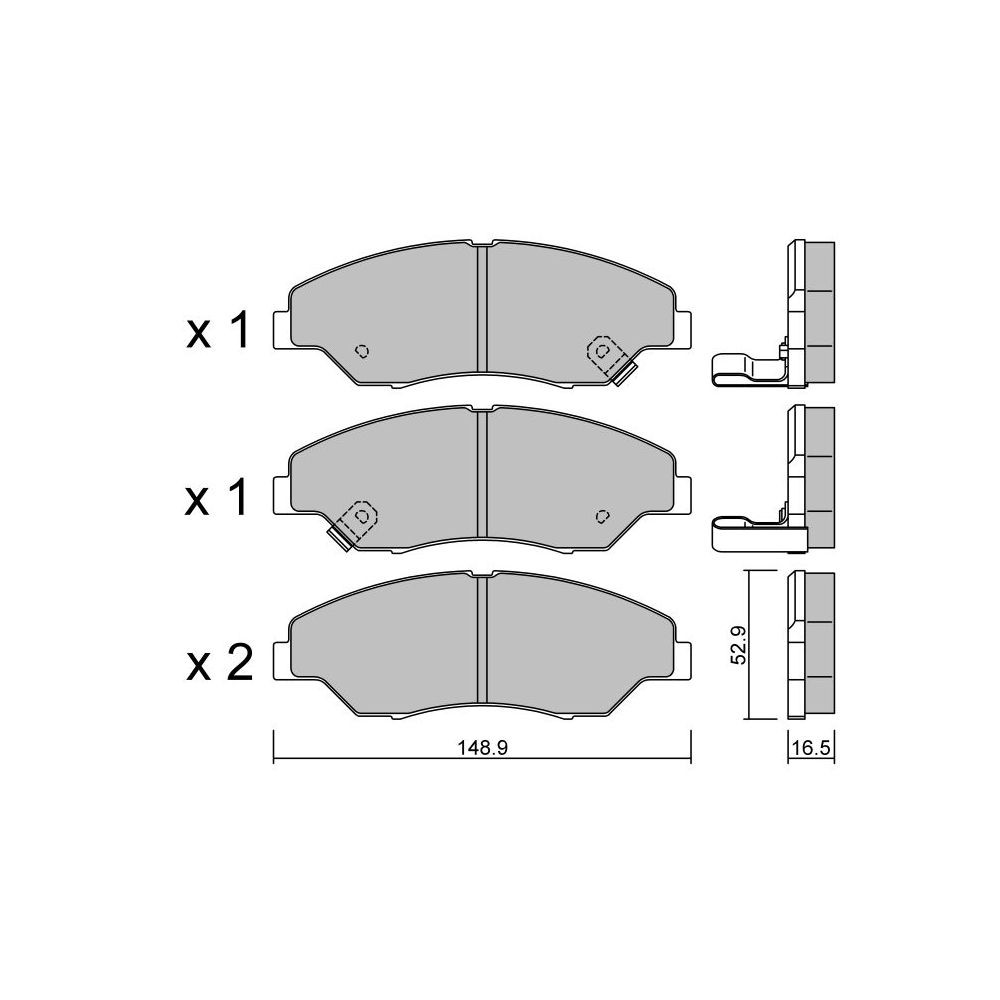 Bremsbeläge GT2i Club Avant für KIA Retona (CE) 2.0 i 16V 128cv 1999-06-01-2001-12-01 - GT-PC3850 - 3666618585642