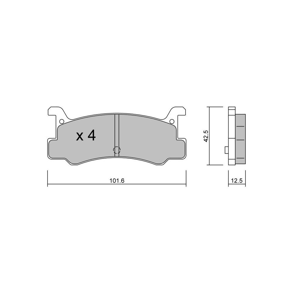 GT2i Club Rear brake pads for MAZDA 323 III (BF) / Familia 1.6 GT Turbo 4WD (BF2) 150cv 1985-08-01-2004-07-01 - GT-PC3980 - 3666618585680