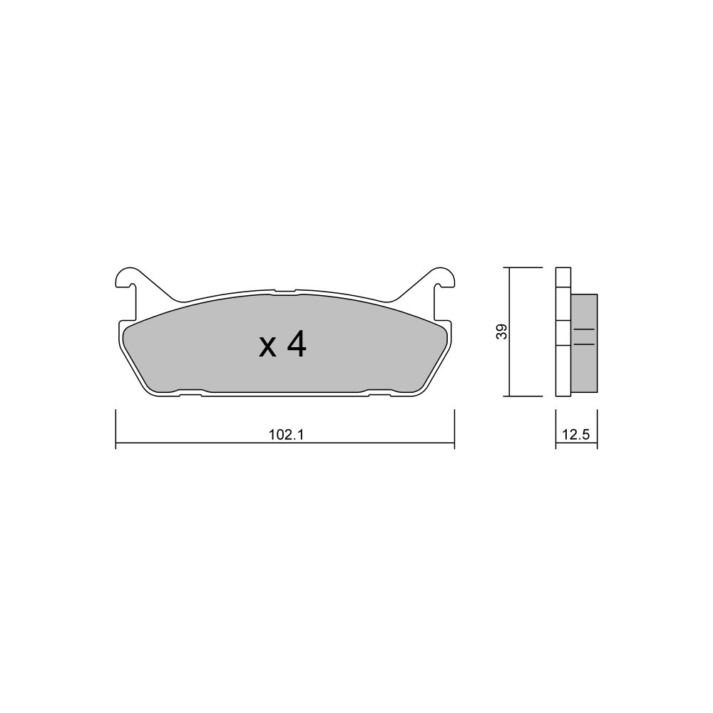 GT2i Club Rear brake pads for SUZUKI Baleno I SW (EG) 1.8 GT3 275cv 1996-08-01-2002-05-01 - GT-PC3990 - 3666618585697