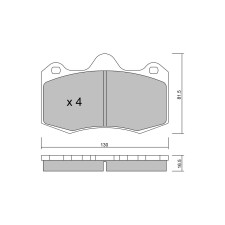 Plaquettes de frein GT2i Club Avant pour RENAULT Clio II 3.0i V6 24V 1998-05 - Etriers de frein AP Racing