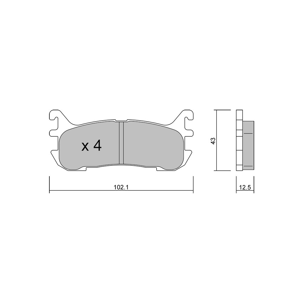 Bremsbeläge GT2i Club Hinten für MAZDA MX-5 II (NB) / Roadster 1.8 146cv 1998-01-01-2005-10-01 - GT-PC4080 - 3666618585710