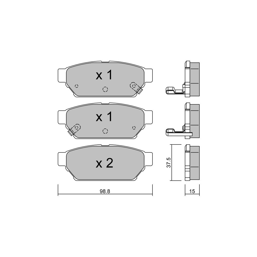 Pastiglie freno posteriori GT2i Club per MITSUBISHI FTO Coupe (DE_A) 2.0 (DE3A) 200cv 1994-09-01-2001-07-01 - GT-PC4110 - 3666618585727