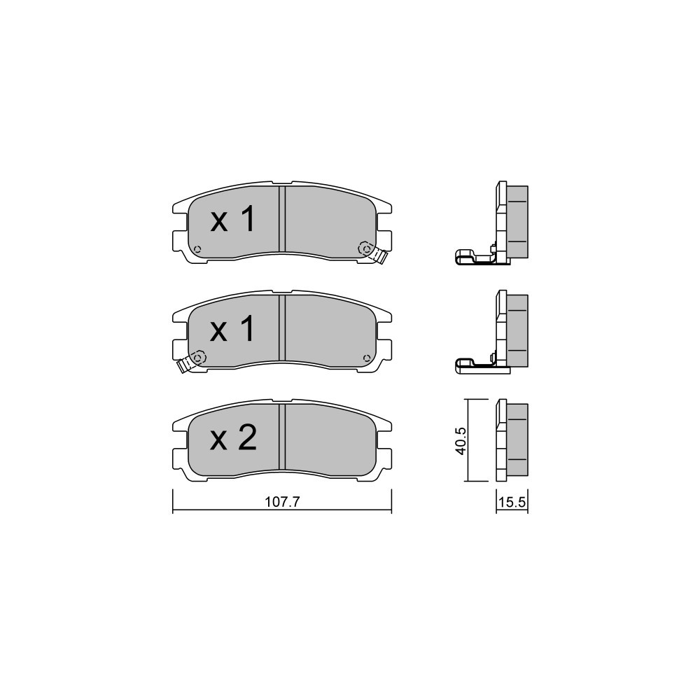 Pastiglie freno posteriori GT2i Club per MITSUBISHI Galant VI (EA_)/ Aspire 2.5 V6 24V 281cv 1996-09-01-2004-10-01 - GT-PC4130 - 3666618585741