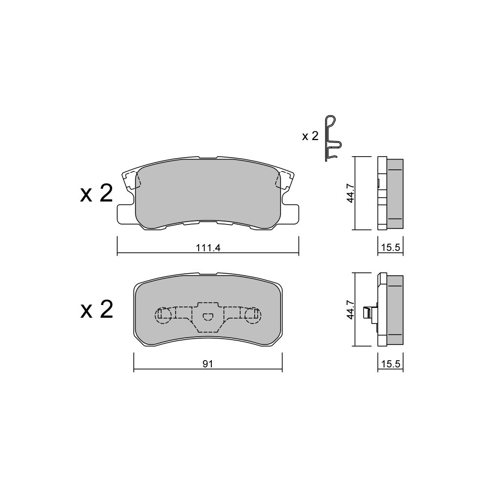 Plaquettes de frein GT2i Club Arrière pour MITSUBISHI Outlander II (CW_W) 3.8 V6 (V87W, V97W) 251cv 2006-11-01-2012-12-01 - GT-PC4150 - 3666618585765