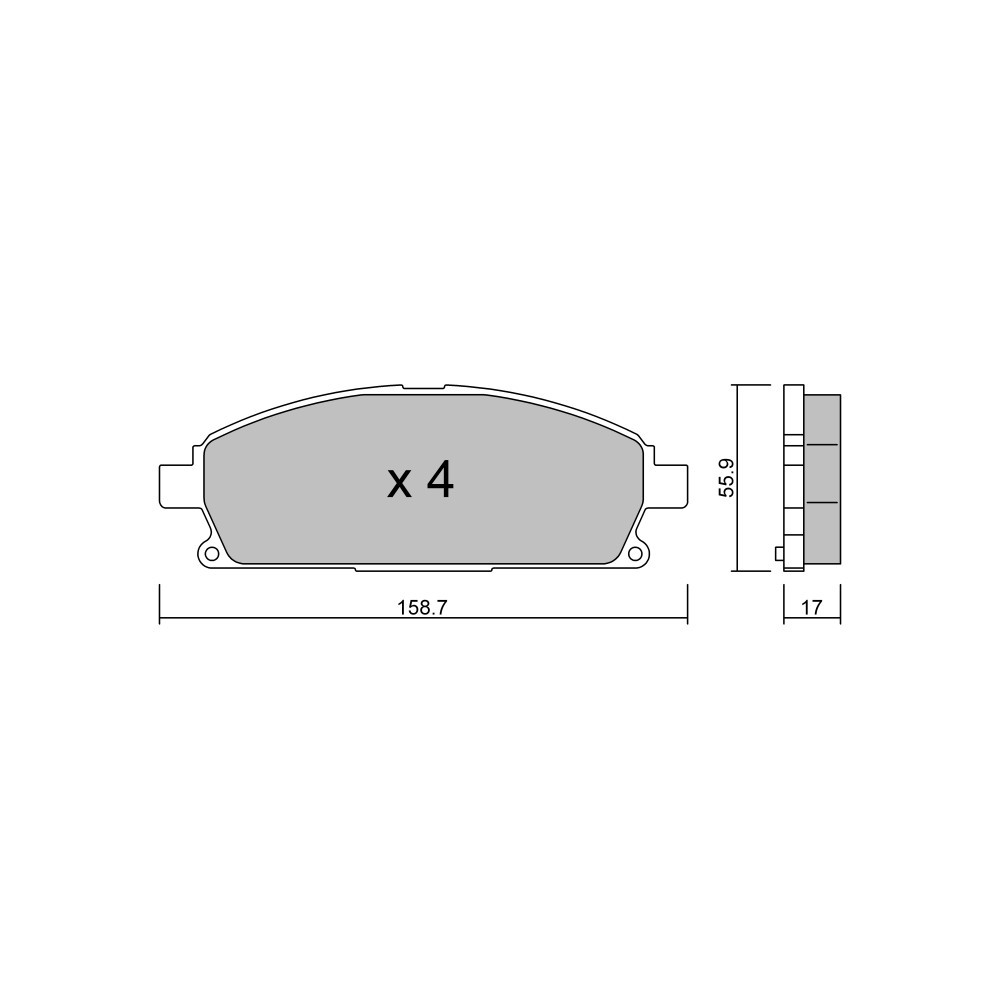 Plaquettes de frein GT2i Club Avant pour NISSAN X-Trail I (T30) 2.0 4x4 281cv 2001-06-01-2013-01-01 - GT-PC4210 - 3666618585826