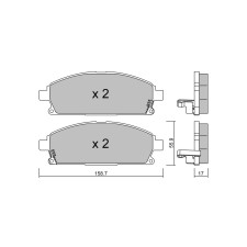 Pastiglie freno anteriori GT2i Club per NISSAN Pathfinder II (R50)/ Terrano 3.5 V6 4WD 221cv 1995-09-01-2004-12-01