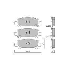 Pastiglie freno posteriori GT2i Club per SUBARU Legacy III (BE) 2.0 AWD (BE5) 281cv 1998-10-01-2003-08-01