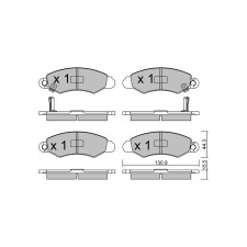 Pastiglie freno anteriori GT2i Club per SUZUKI Swift II Sedan (AH, AJ) 1.3 (SF 413) 86cv 1989-03-01-2001-05-01