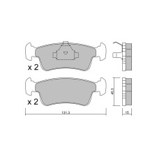 GT2i Club Front brake pads for SUZUKI Samurai Close Off-Road (SJ_) 1.3 (SJ 413) 86cv 1984-09-01-2004-12-01