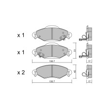 Pastiglie freno anteriori GT2i Club per TOYOTA Yaris I (_P1_)/ Echo 1.3 (SCP12_, NCP10_, SCP13_) 88cv 1999-04-01-2005-11-01