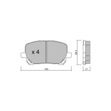 GT2i Club Front brake pads for TOYOTA Avensis Verso (_M2_)/ Verso Sportvan/ Ipsum 3.0 4WD (MCR40W) 221cv 2001-05-01-2011-12-01