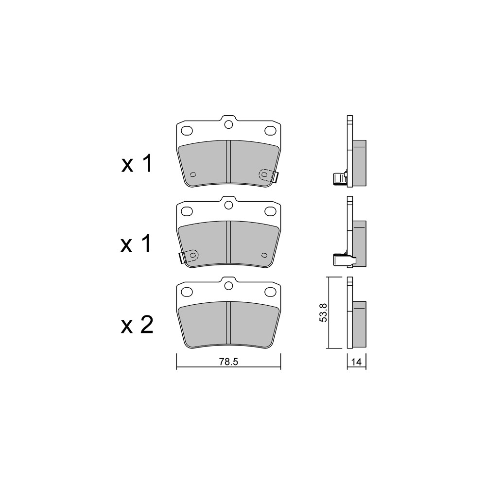 Pastiglie freno posteriori GT2i Club per TOYOTA Rav 4 II (_A2_) 3.5 4WD 200cv 2000-05-01-2005-11-01 - GT-PC4460 - 3666618586021