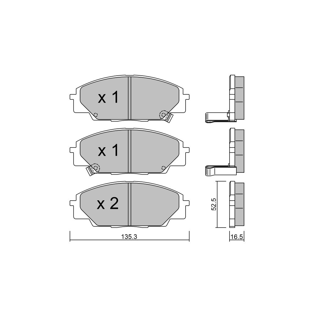 Bremsbeläge GT2i Club Avant für HONDA Civic (FN-FK) 2.0i 16V V-TEC Type R 2006-12 - Akebono Bremssättel - GT-PC4500 - 3661768238134