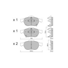 Bremsbeläge GT2i Club Avant für TOYOTA Avensis I (_T22_) 2.0 (AZT220_) 150cv 1997-09-01-2003-02-01
