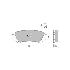Plaquettes de frein GT2i Club Arrière pour LEXUS LX II (UZJ100) 470 (UZJ100_) 275cv 1998-05-01-2008-03-01