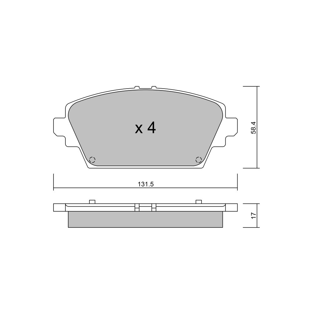 GT2i Club Front brake pads for NISSAN Primera III (P12) 2.0 141cv 2002-01-01- - GT-PC4800 - 3666618586205