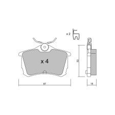 Pastiglie freno posteriori GT2i Club per HONDA Accord VII Coupe (CM) 3.0 V6 (CM7) 245cv 2003-07-01-