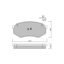 Plaquettes de frein GT2i Club Avant pour MAZDA 929 III (HC) 3.0 191cv 1987-05-01-1991-08-01