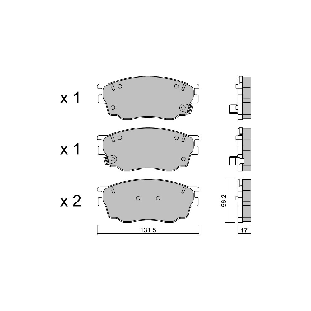 Plaquettes de frein GT2i Club Avant pour MAZDA 6 I SW (GY) / Atenza 2.0 142cv 2002-01-01-2008-02-01 - GT-PC4910 - 3666618586267