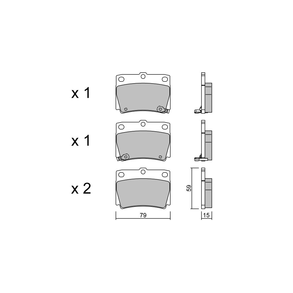 Bremsbeläge GT2i Club Hinten für MITSUBISHI Pajero Sport I (K7_, K9_)/ Challenger 3.8 GDi 233cv 1996-09-01- - GT-PC5000 - 3666618586328