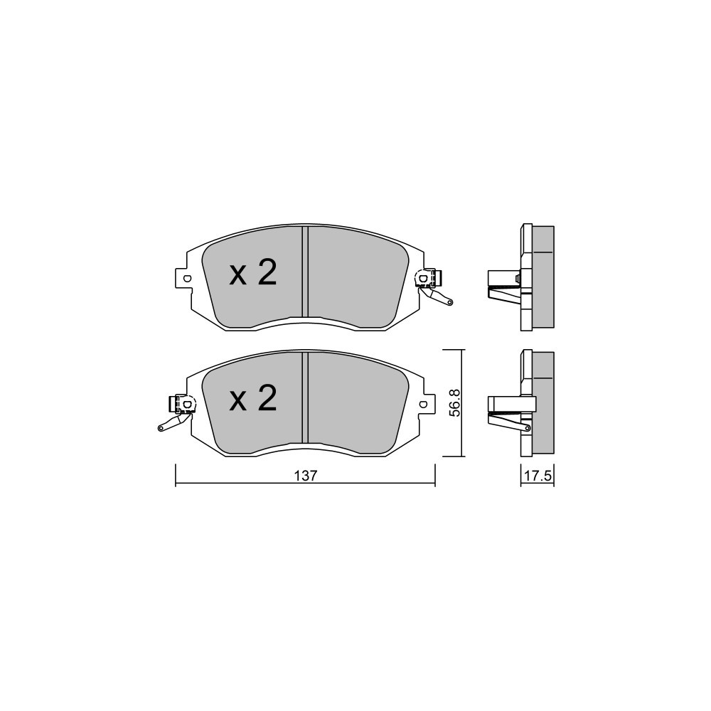 Plaquettes de frein GT2i Club Avant pour SUBARU BRZ I 2.5 GT AWD (BM9) 286cv 2012-06-01- - GT-PC5161 - 3666618586373