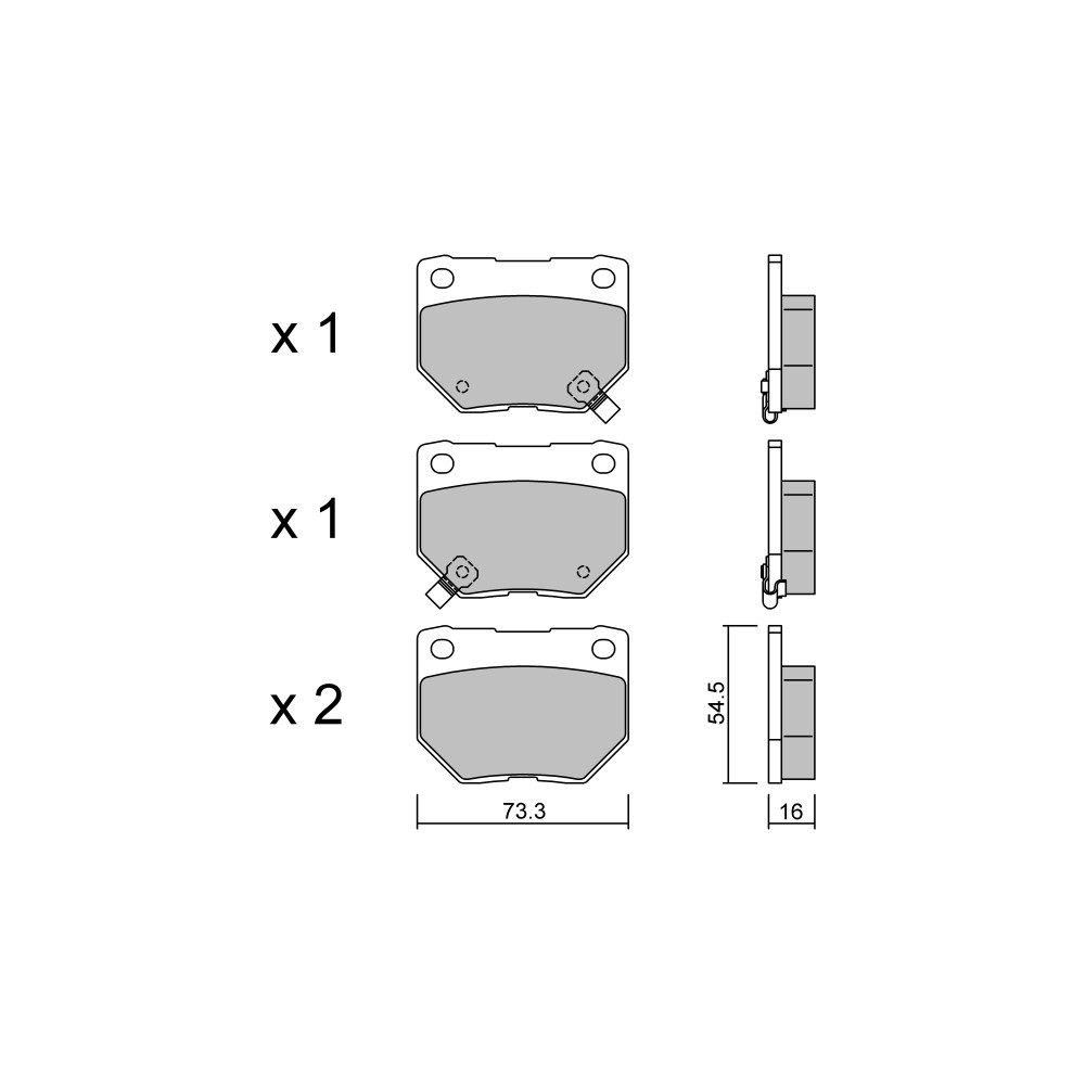 Plaquettes de frein GT2i Club Arrière pour SUBARU Impreza (GE-GH-GR-GV) 2.0i 16V T 4wd WRX 08-14 - Etriers de frein Sumitomo - GT-PC5170 - 3666618586380