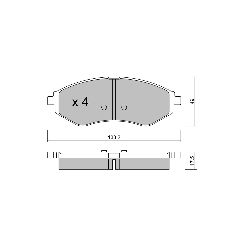 GT2i Club Front brake pads for DAEWOO Kalos Sedan (KLAS) 1.8 101cv 2002-11-01-2004-12-01 - GT-PC5240 - 3666618586441