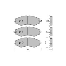 Plaquettes de frein GT2i Club Avant pour DAEWOO Rezzo (U100) / Tacuma 2.0 131cv 2000-01-01-
