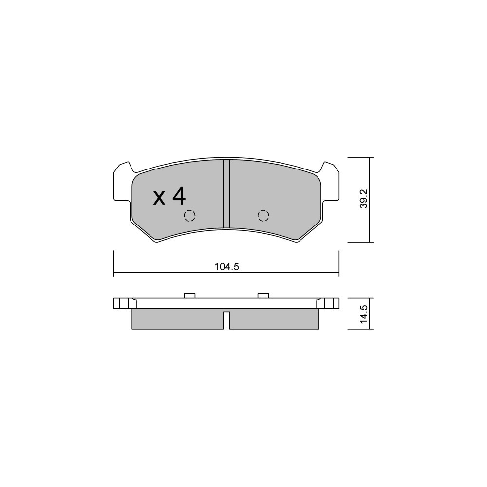 Bremsbeläge GT2i Club Hinten für SUZUKI Forenza SW 2.0 128cv 2003-09-01-2008-12-01 - GT-PC5270 - 3666618586465