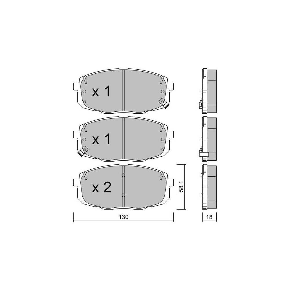 GT2i Club Front brake pads for HYUNDAI Creta I 2.0 4WD 150cv 2016-01-01-2021-01-01 - GT-PC5291 - 3666618586496