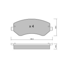 GT2i Club Front brake pads for JEEP Cherokee III (KJ)/ Liberty 3.7 4x4 214cv 2001-03-01-2008-01-01